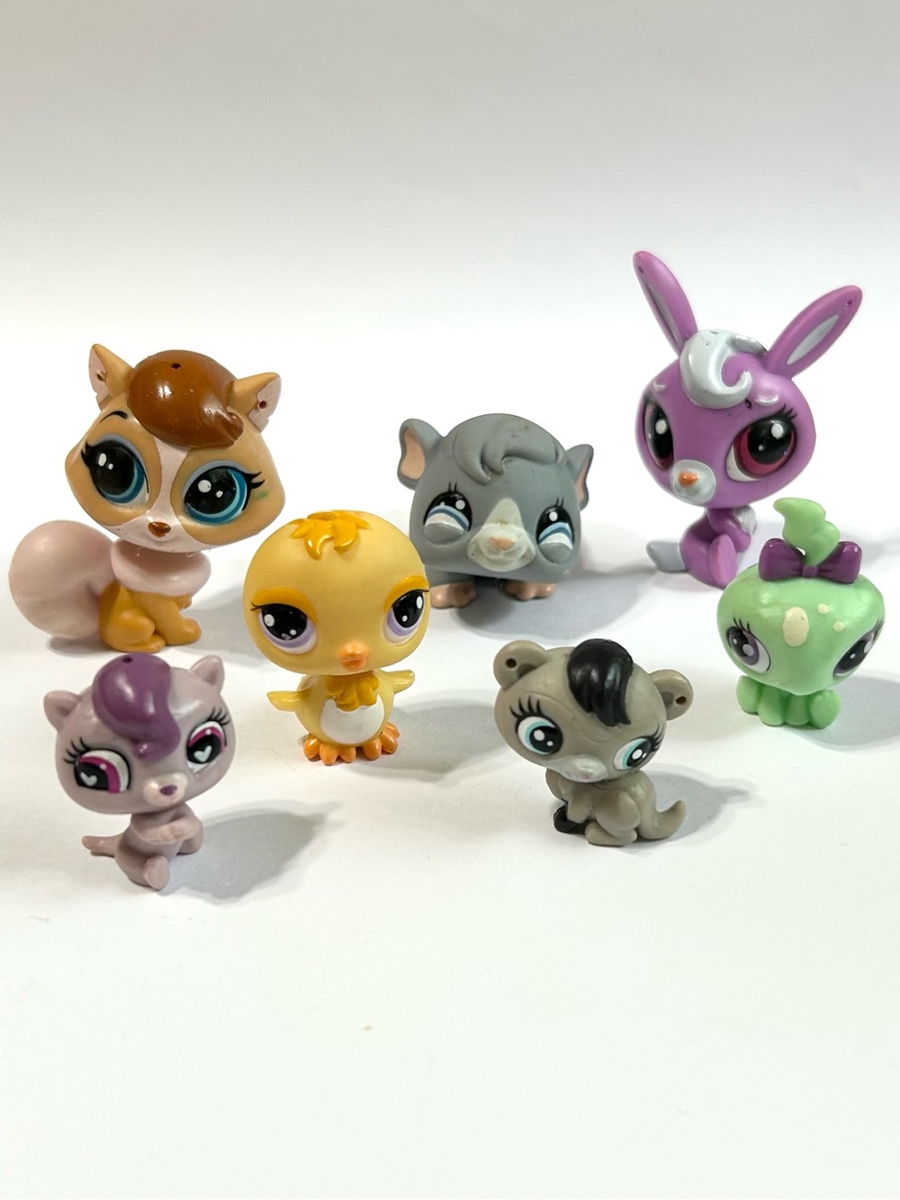 7 Littlest Pet Shop Figures with 2007 Grey Guinea Pig #1368